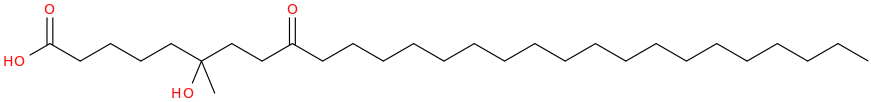 Octacosanoic acid, 6 hydroxy 6 methyl 9 oxo 
